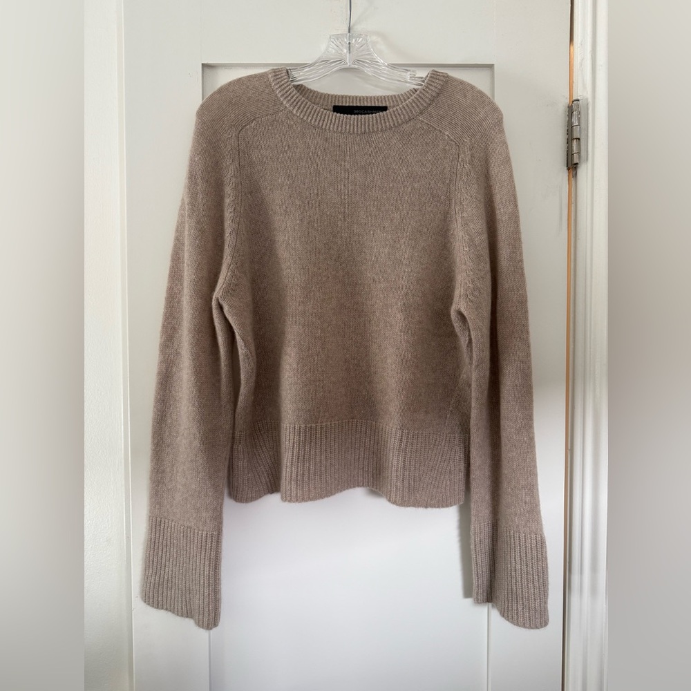 360 Cashmere Beige Crew Neck Sweater - Picture 1 of 5